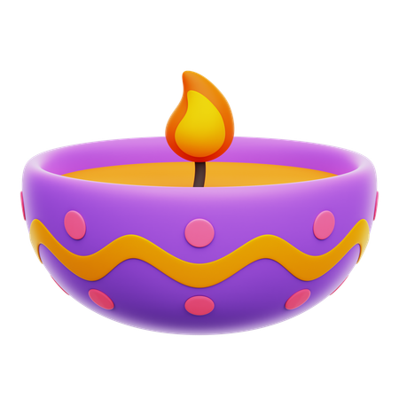 ディワリキャンドル  3D Icon