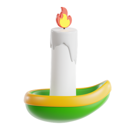 Diwali Candle  3D Icon