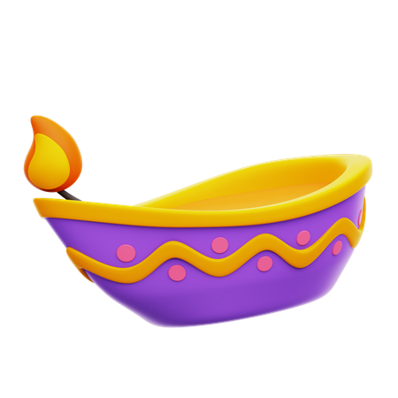 Diwali Candle  3D Icon
