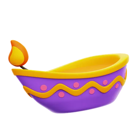 Diwali Candle  3D Icon