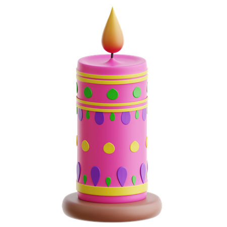 Diwali Candle  3D Icon