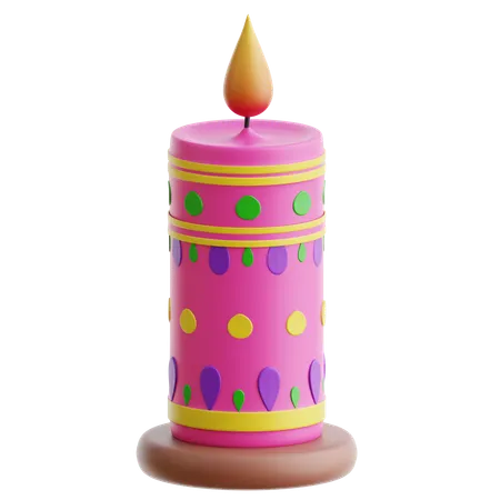 Diwali Candle  3D Icon