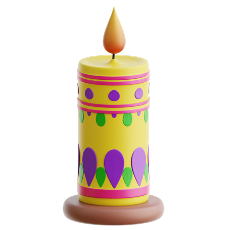 Diwali Candle  3D Icon