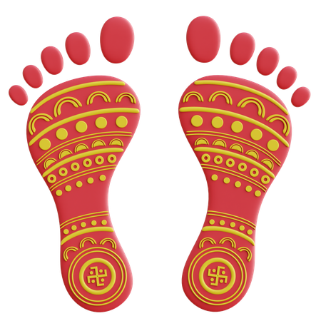 Diwali Footprint  3D Icon