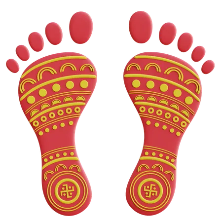 Diwali Footprint  3D Icon