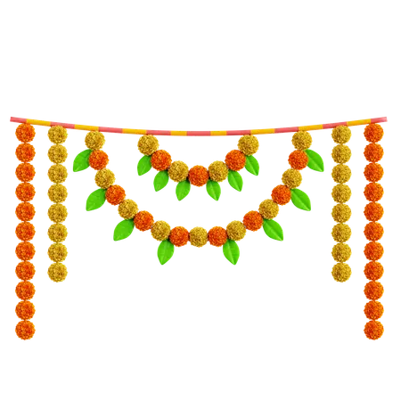 Diwali Garland  3D Icon