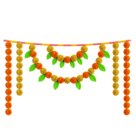 Diwali Garland  3D Icon