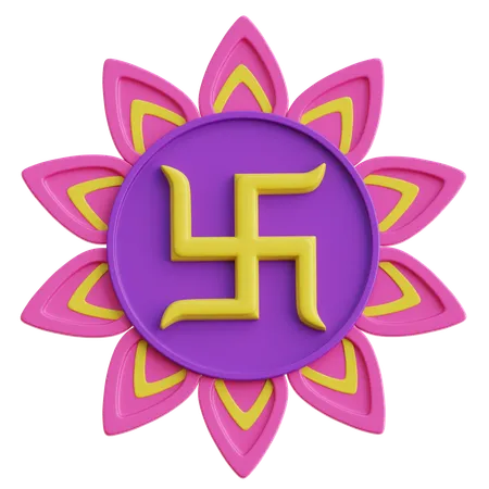 Diwali-Hakenkreuz  3D Icon