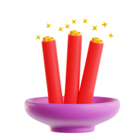 Diwali Incense  3D Icon