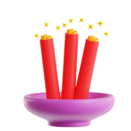 Diwali Incense  3D Icon