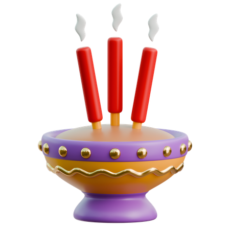 Diwali Incense  3D Icon