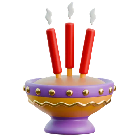 Diwali Incense  3D Icon