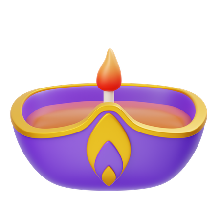 Diwali Lamp  3D Icon