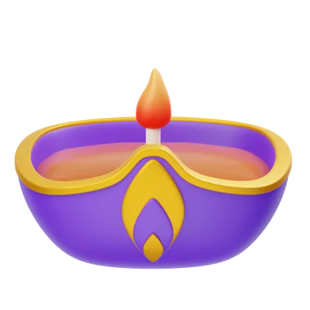 Diwali Lamp  3D Icon