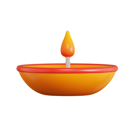 Diwali Lamp  3D Icon