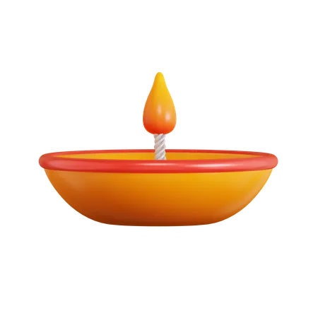 Diwali Lamp  3D Icon