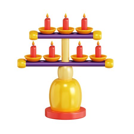 Diwali Lamp  3D Icon