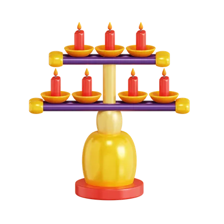 Diwali Lamp  3D Icon