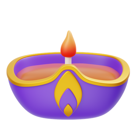 Diwali Lamp  3D Icon