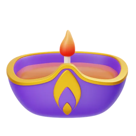 Diwali Lamp  3D Icon