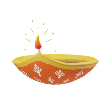 Diwali Lamp  3D Illustration