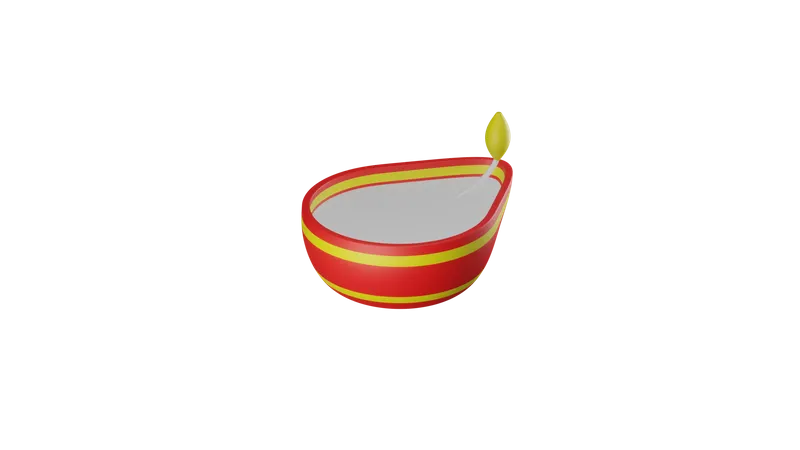 Diwali Oil Lamp  3D Icon