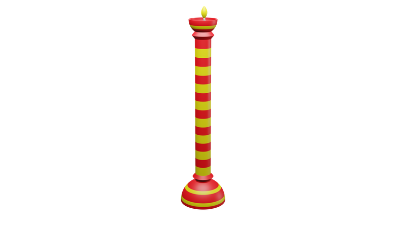 Diwali Oil Lamp Stand  3D Icon