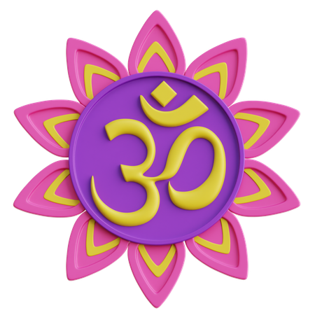 Diwali Om  3D Icon