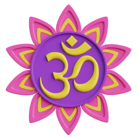 Diwali Om  3D Icon