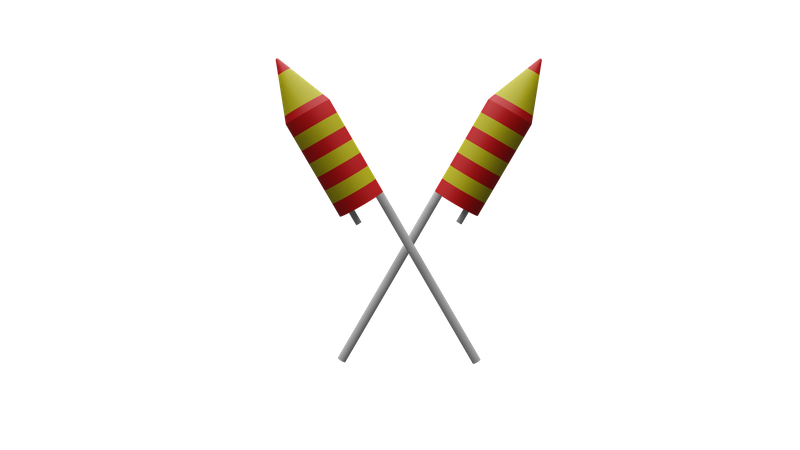 Diwali-Raketen  3D Icon