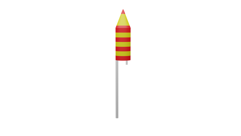 Diwali Rocket  3D Icon