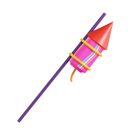 Diwali Rocket  3D Icon