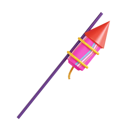 Diwali Rocket  3D Icon