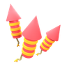 diwali rocket emoji 3d