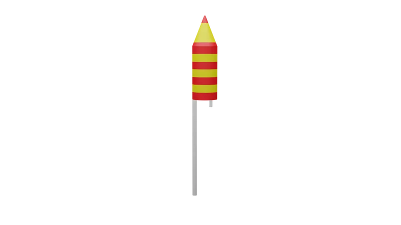 Diwali Rocket 3D Icon