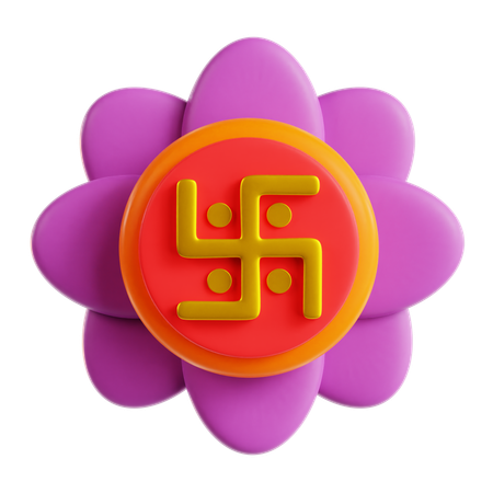 Suástica de diwali  3D Icon