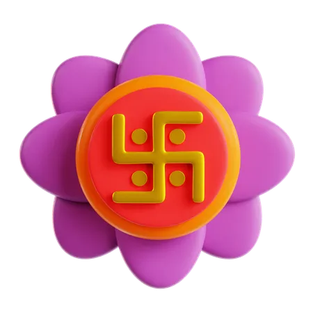 Suástica de diwali  3D Icon