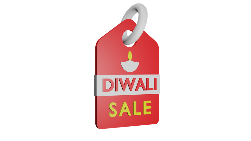 Etiqueta de venda de Diwali  3D Icon