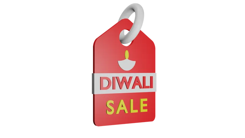 Etiqueta de venta de Diwali  3D Icon