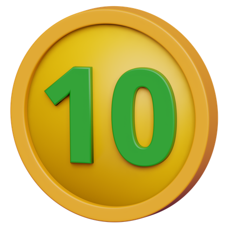 Dix pièces  3D Icon