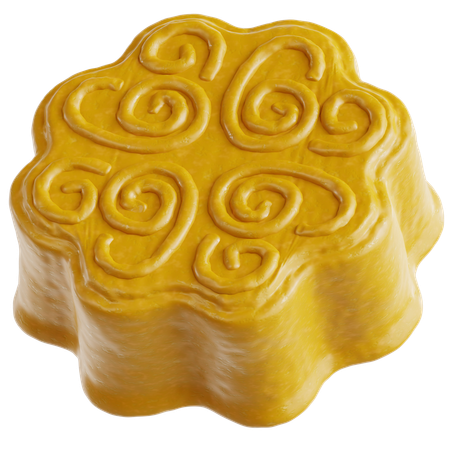DIY hausgemachter rustikaler Mondkuchen  3D Icon