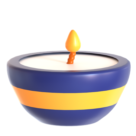 Diya Candle  3D Icon