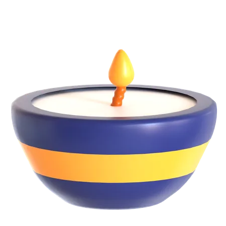 Diya Candle  3D Icon