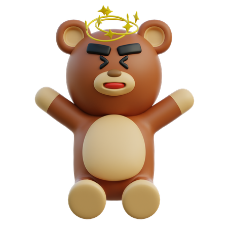 Dizzy Bear  3D Illustration