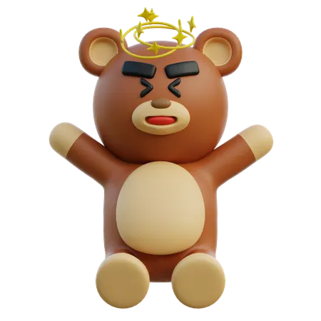 Dizzy Bear  3D Illustration