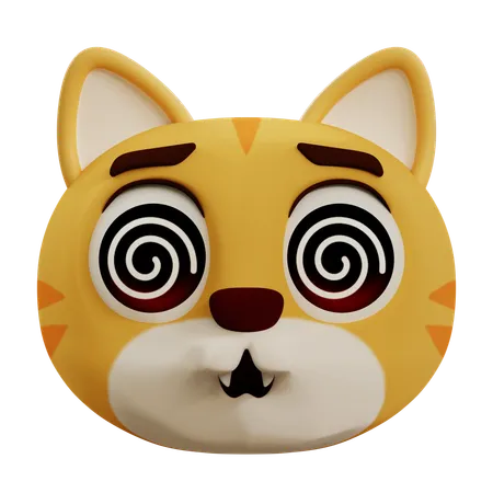 Dizzy Cat  3D Icon