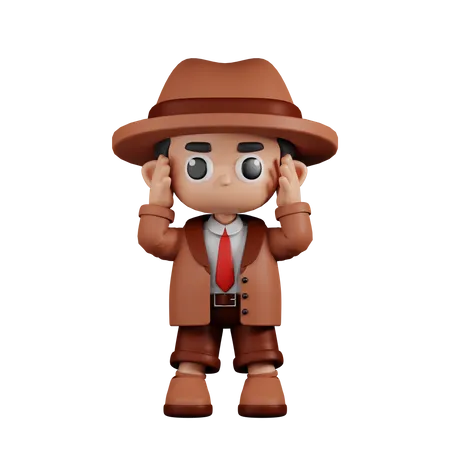 Dizzy Detective  3D Illustration