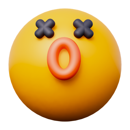 어지러운 이모티콘  3D Icon
