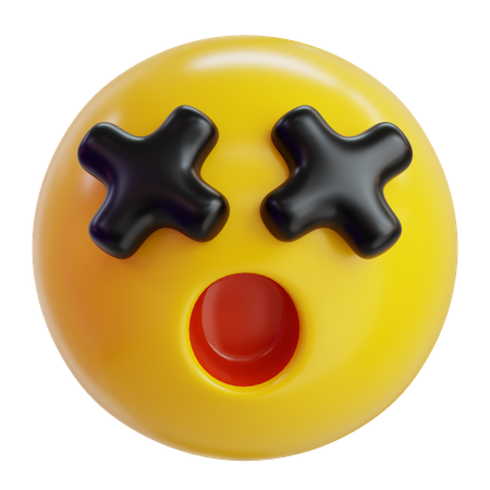 Dizzy Emoji  3D Icon