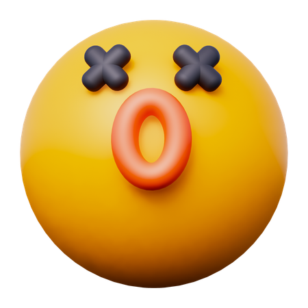 Dizzy Emoji  3D Icon